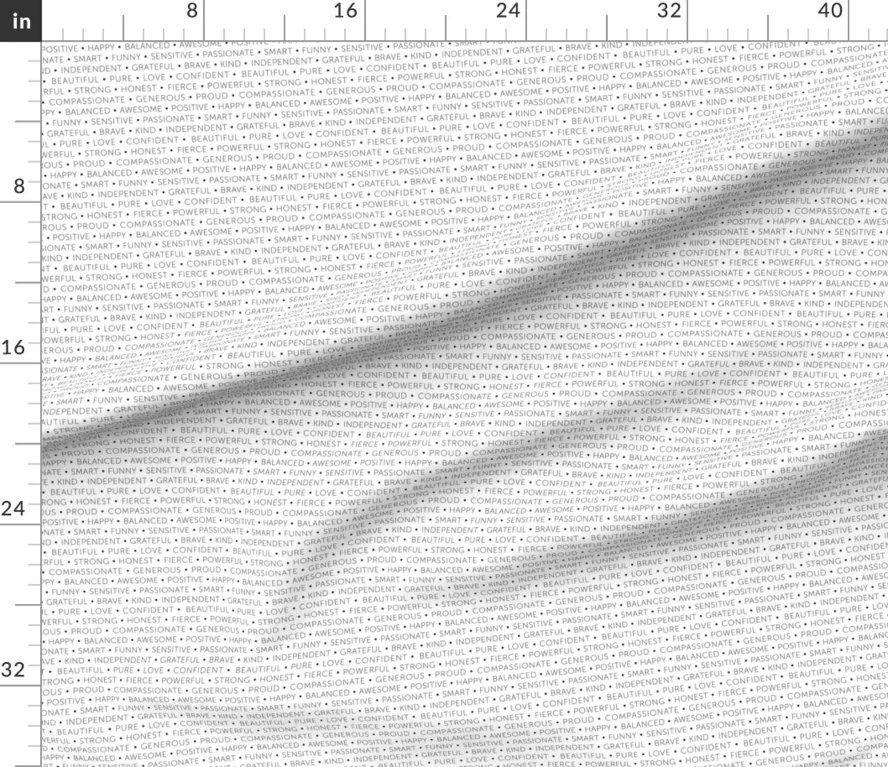 Strong Woman Affirmations Text Words Type Black White Monochrome Girls Power Sister Custom Printed Fabric by Spoonflower Various Fabrics by the Yard or Fat Quarter